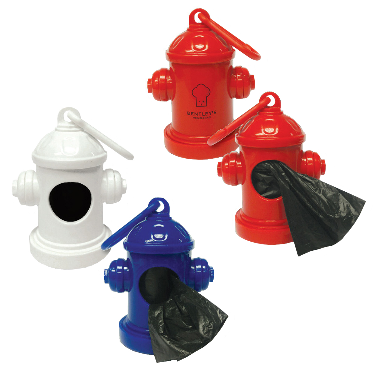 Fire Hydrant Pet Waste Dispenser with Biodegradable Bags