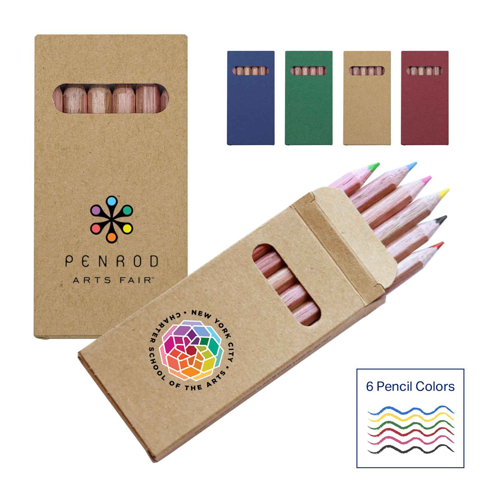 JORNIKOLOR Six Color Wooden Pencil Set in Box