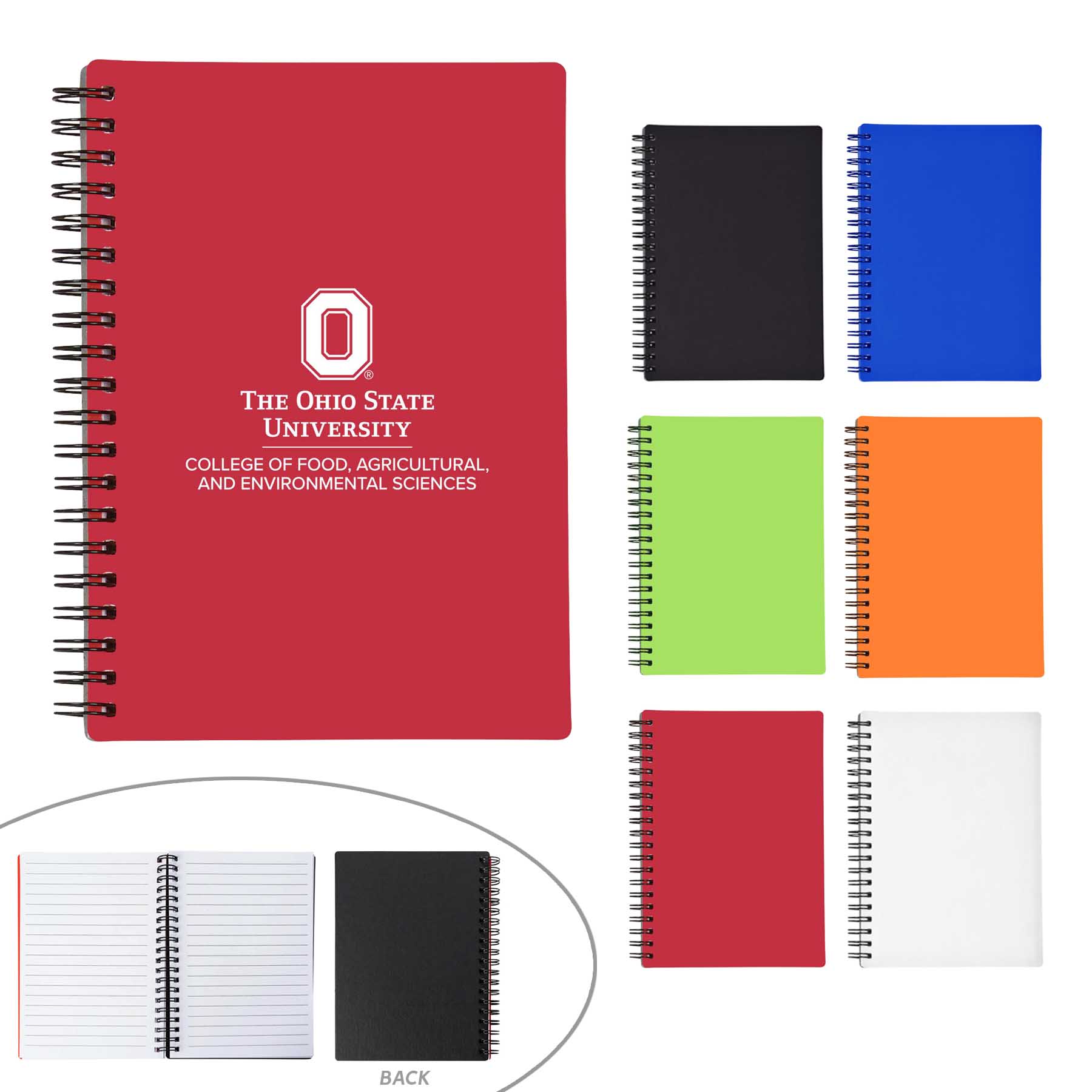 Rubbery Spiral Notebook with Recycled paper