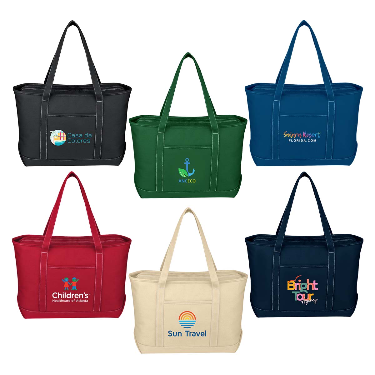 Jornikolor Large 24 Oz. Recycled Cotton Yacht Tote Bag
