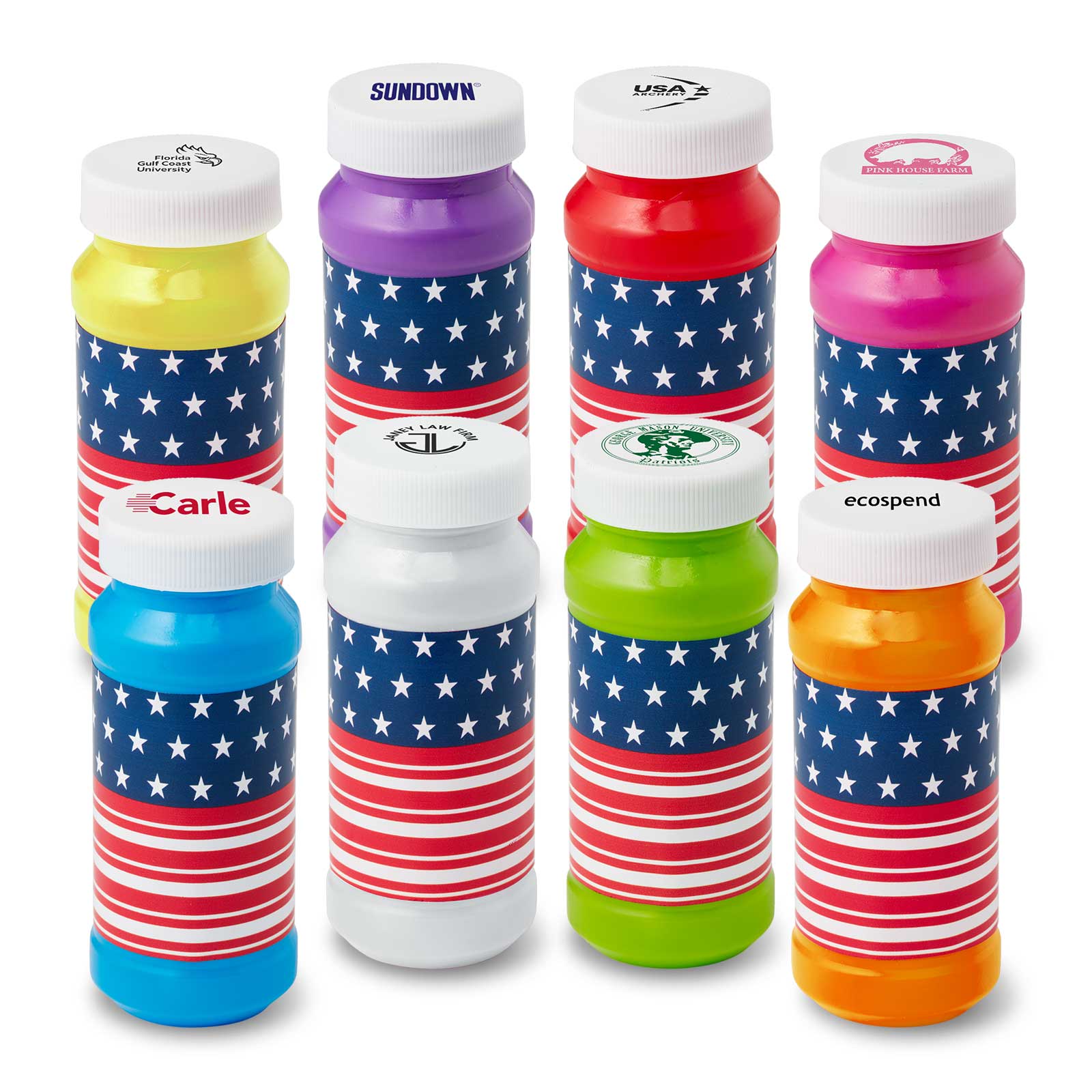 4 oz. Patriotic Bubbles Imprinted on Cap