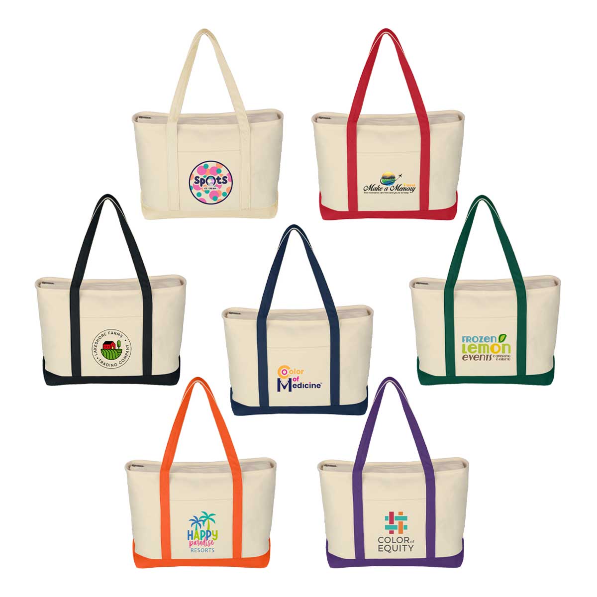 Jornikolor Large 24 oz. Starboard Recycled Cotton Canvas Tote Bag
